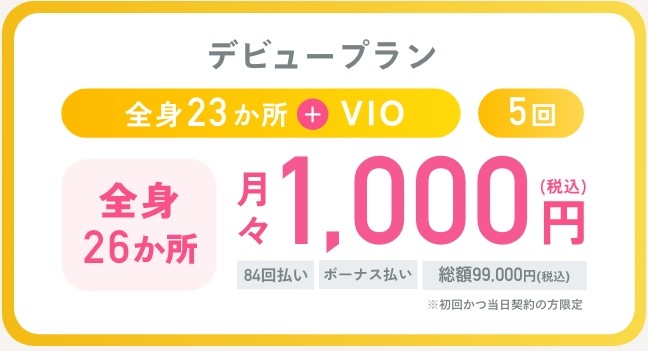 レジーナクリニック脱毛料金