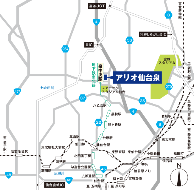 ミュゼプラチナム アリオ仙台泉店map
